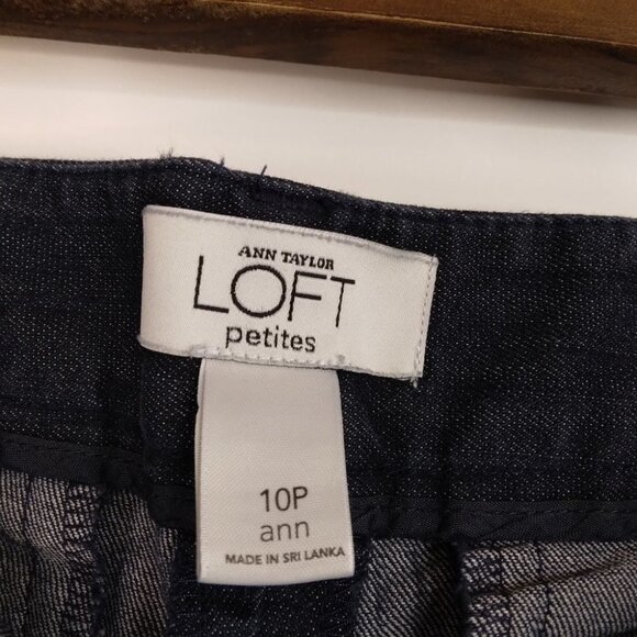 LOFT Petites Dark Wash ANN Cuffed Capri Size 10P - Picture 6 of 11